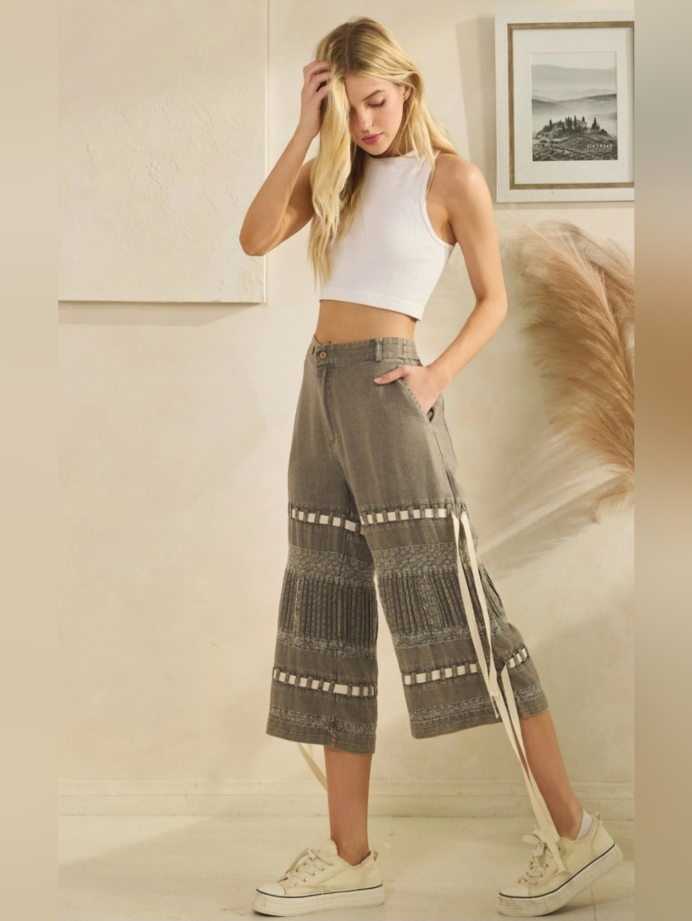 #1503 Oli & Hali Charcoal Artisan Patchwork Boho Set - Picture 16 of 16
